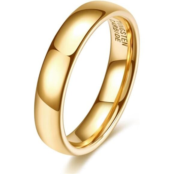 Gold Domed High Polish Comfort Fit